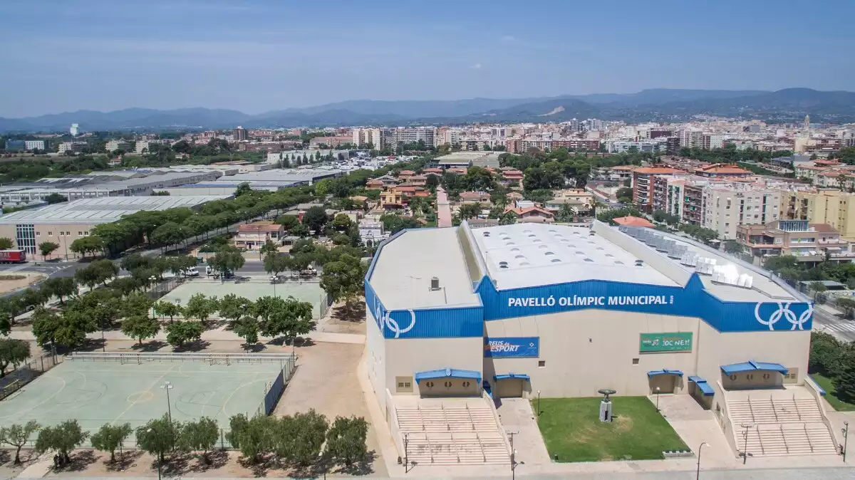 Imatge aèria del Pavelló Olímpic Municipal de Reus