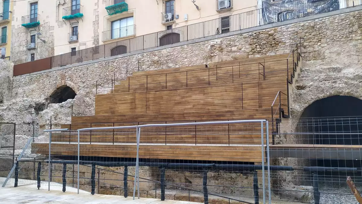 Imatge de la reconstrucció del Circ a la plaça dels Sedassos de Tarragona.