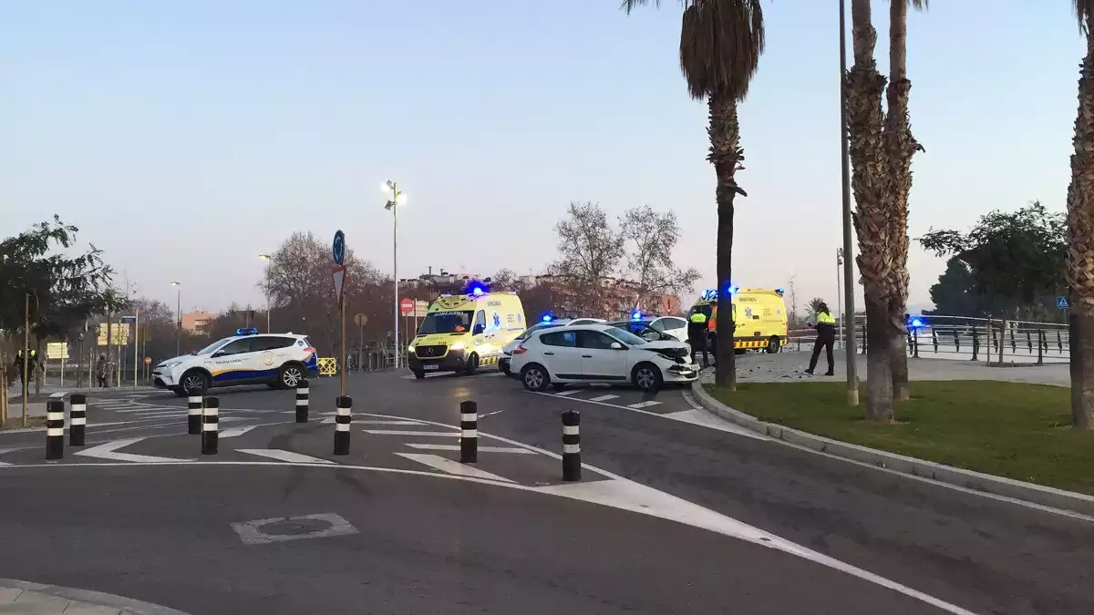 Imatge de l'accident del matí d'aquest divendres, 17 de gener, a Cambrils