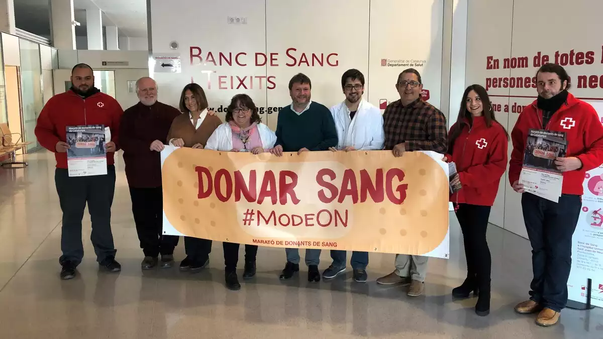 Imatge de la presentació de la Campanya de Donants de Sang de Catalunya a Reus