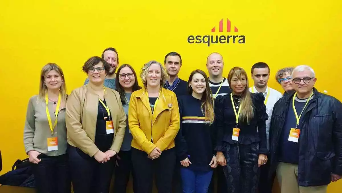 Imatge de la nova executiva de la secció local d'ERC Reus