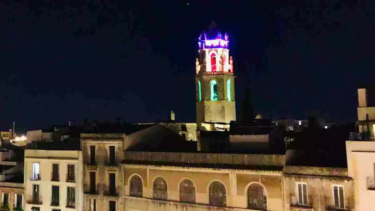 Imatge de la primera projecció de l'Il·luminem la festa major de Sant Pere de Reus