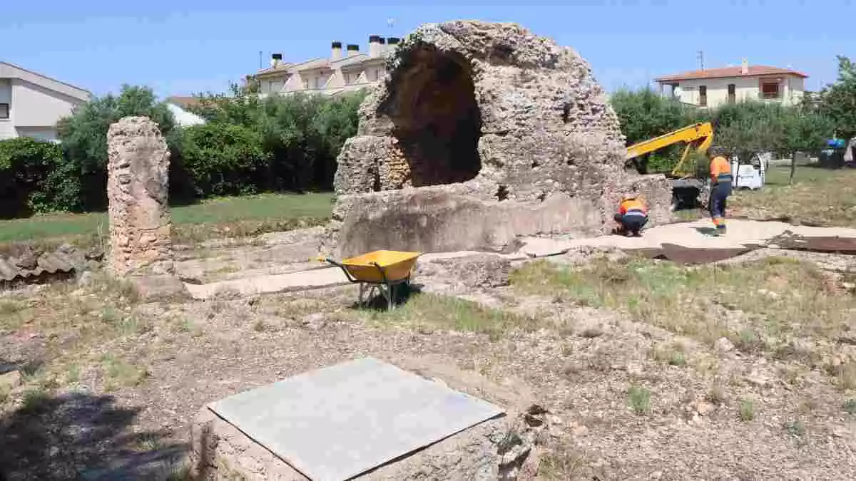 obres a la Vil·la del Moro de Torredembarra