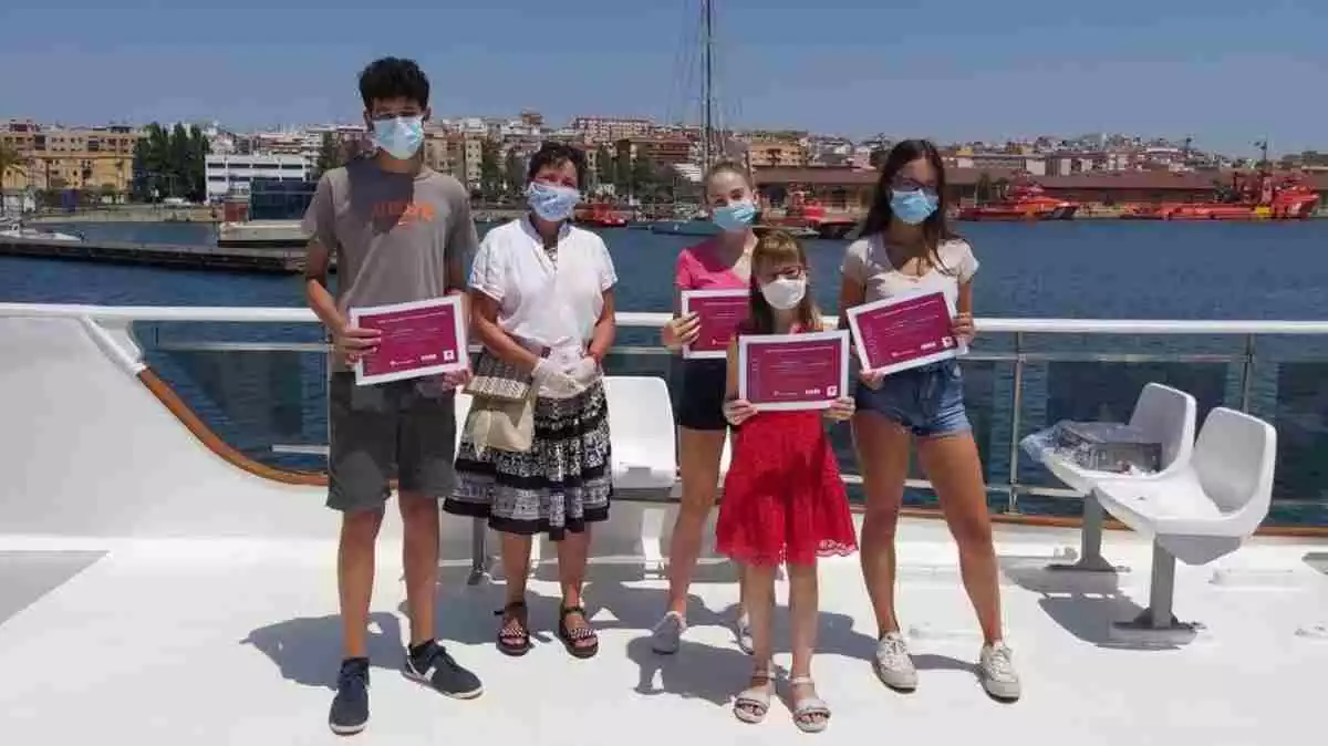 Imatge del lliurament de premis del Concurs Literari de Sant Jordi Virtual del Port de Tarragona