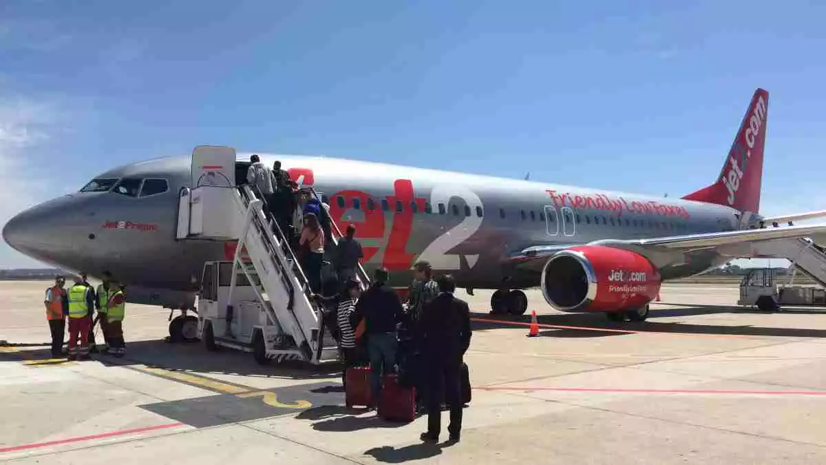 Un avió de Jet2 a l'aeroport de Reus