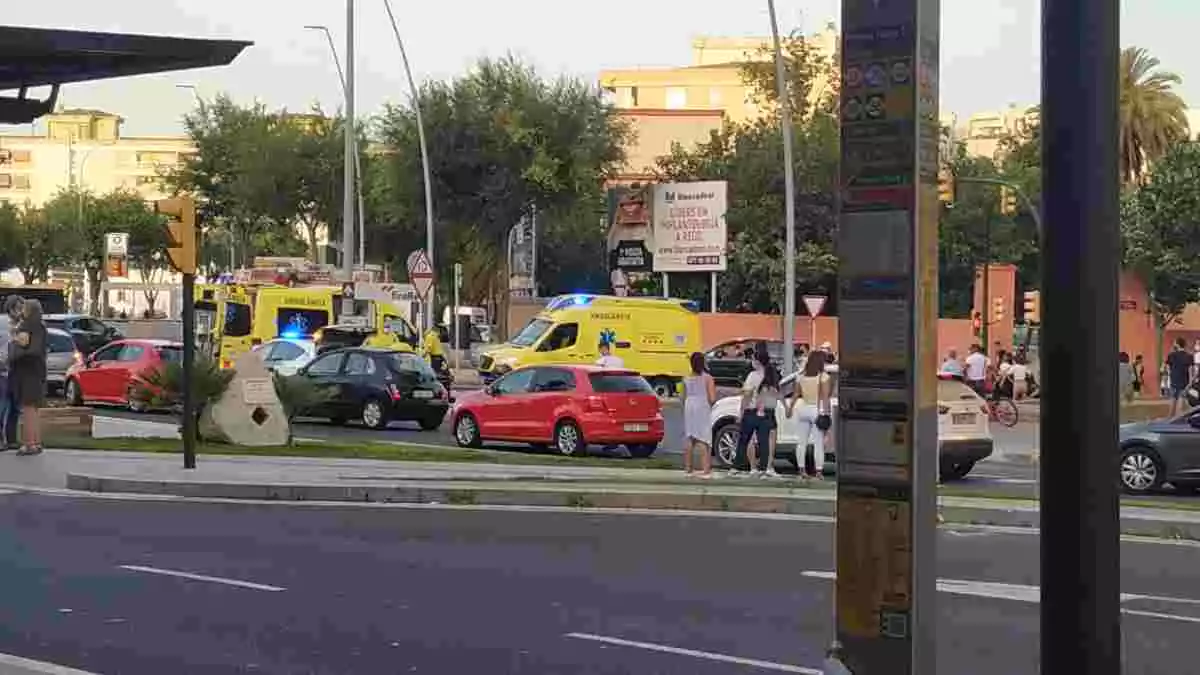 Imatge de l'atropellament a l'avinguda Sant Jordi de Reus
