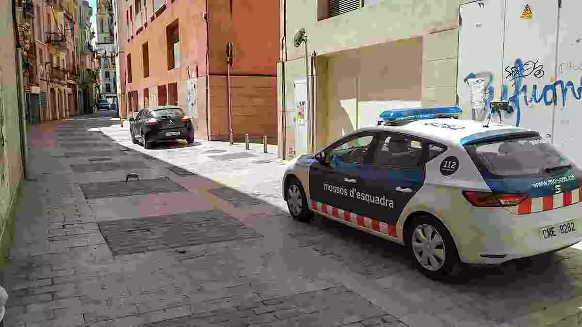 Imatge dels Mossos d'Esquadra al Pallol, on s'ha trobat un cadàver