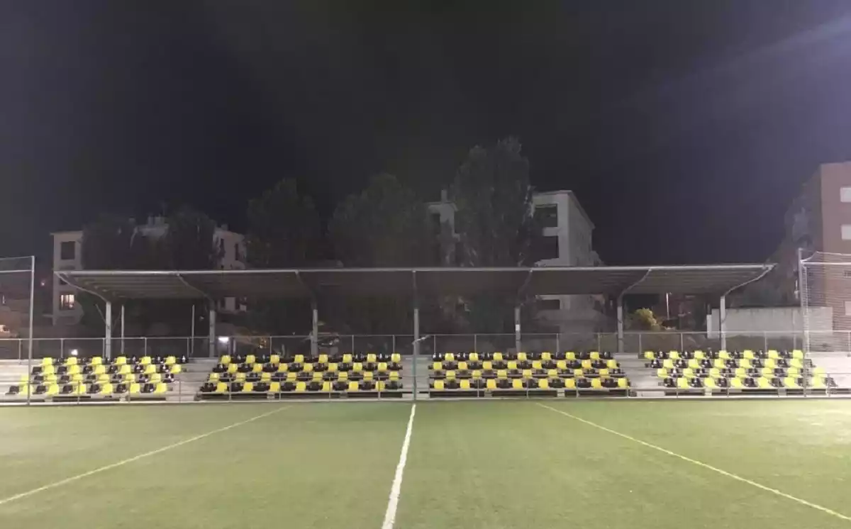 El camp de futbol municipal de l'Arboç.