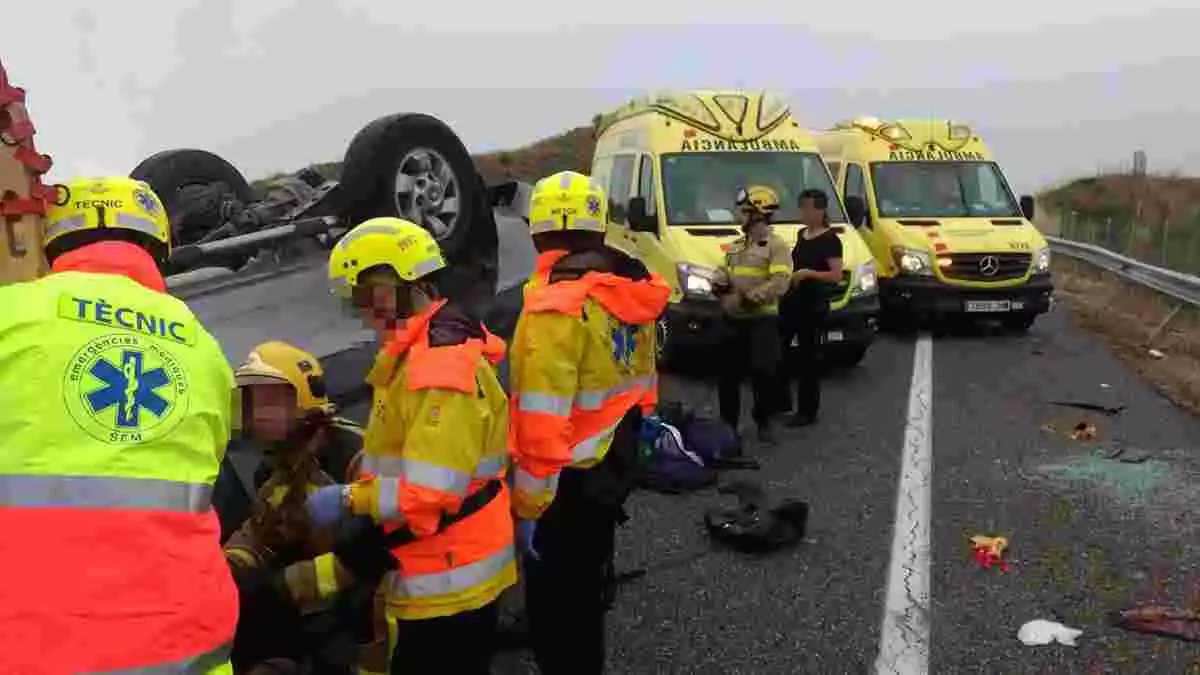 Imatge d'arxiu del SEM en un accident de trànsit