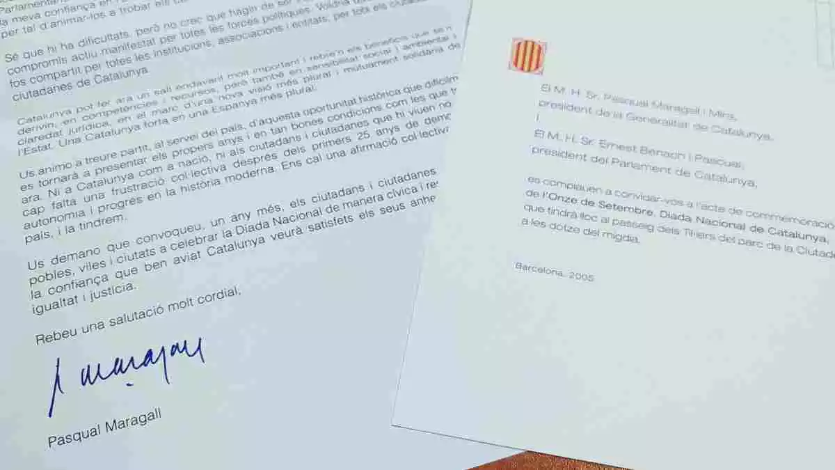 Imatge de la carta que ha rebut l'Ajuntament dels Guiamets amb 15 anys de retard