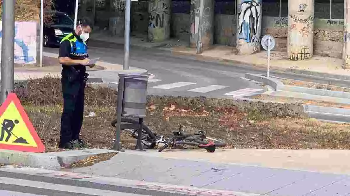 Imatge d'un accident de bicicleta a Reus