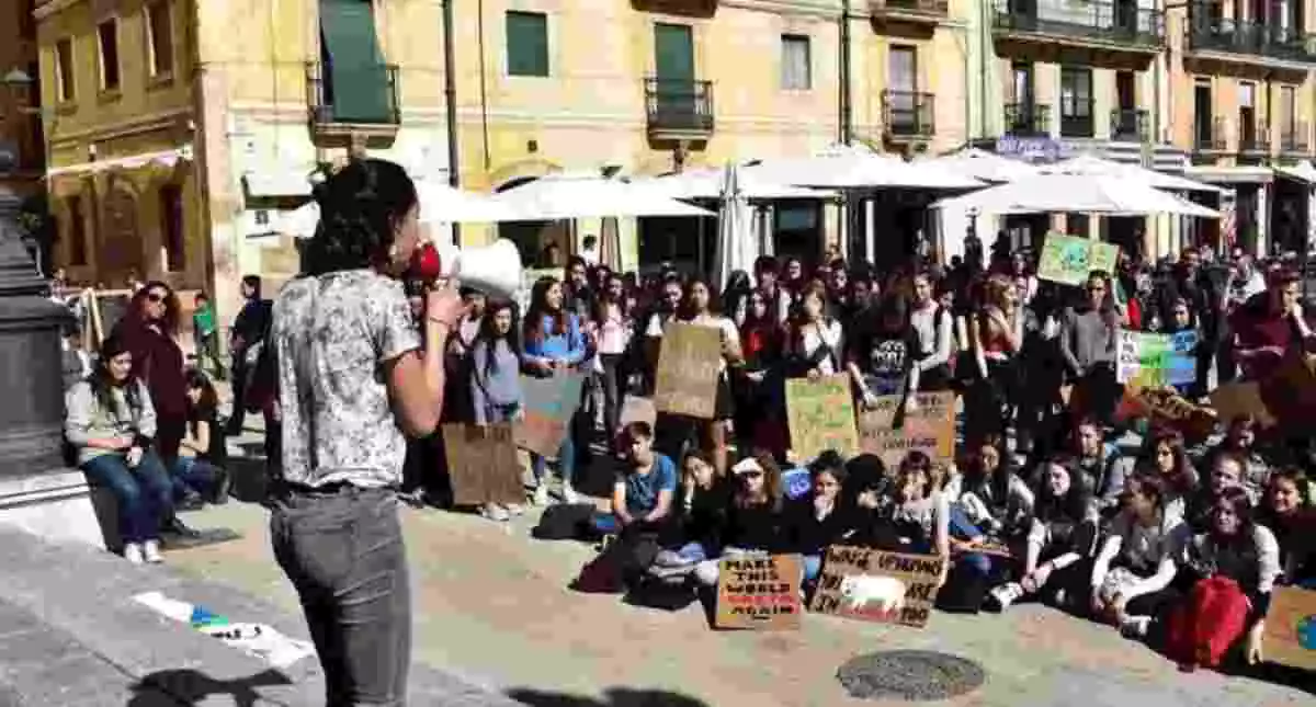 Imatge d'una concentració de Fridays For Future