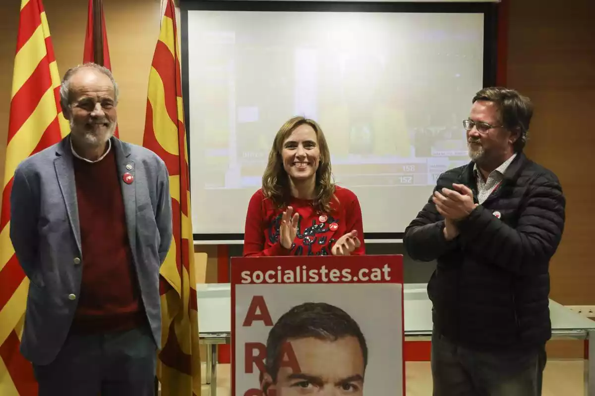 Imatge d'arxiu de Joan Ruiz, Sandra Guaita i Santi Castellà a les darreres eleccions generals