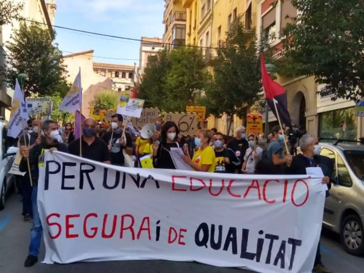 Manifestació del professorat a Tarragona