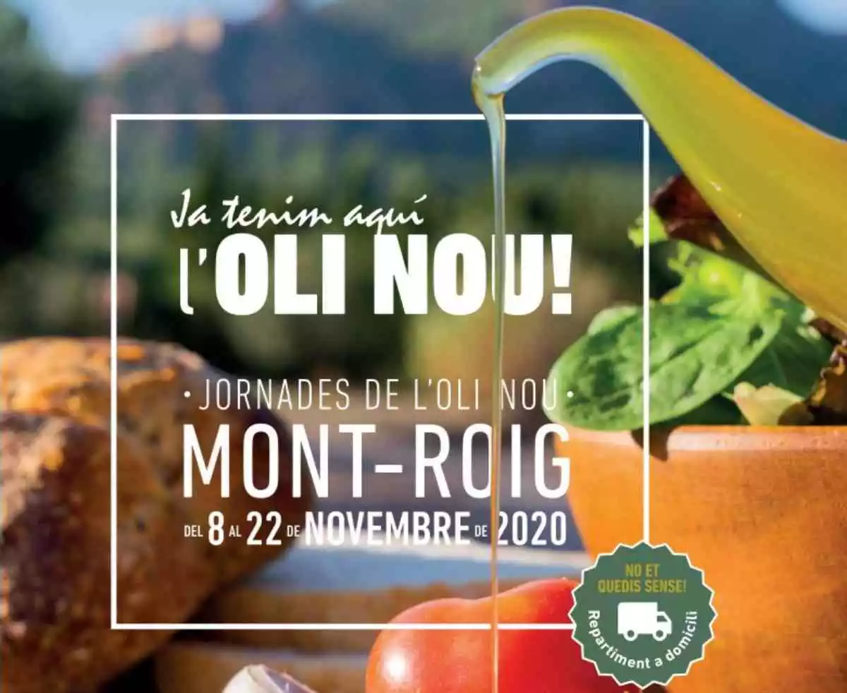 Cartell de les Jornades de l'oli nou a Mont-roig 2020