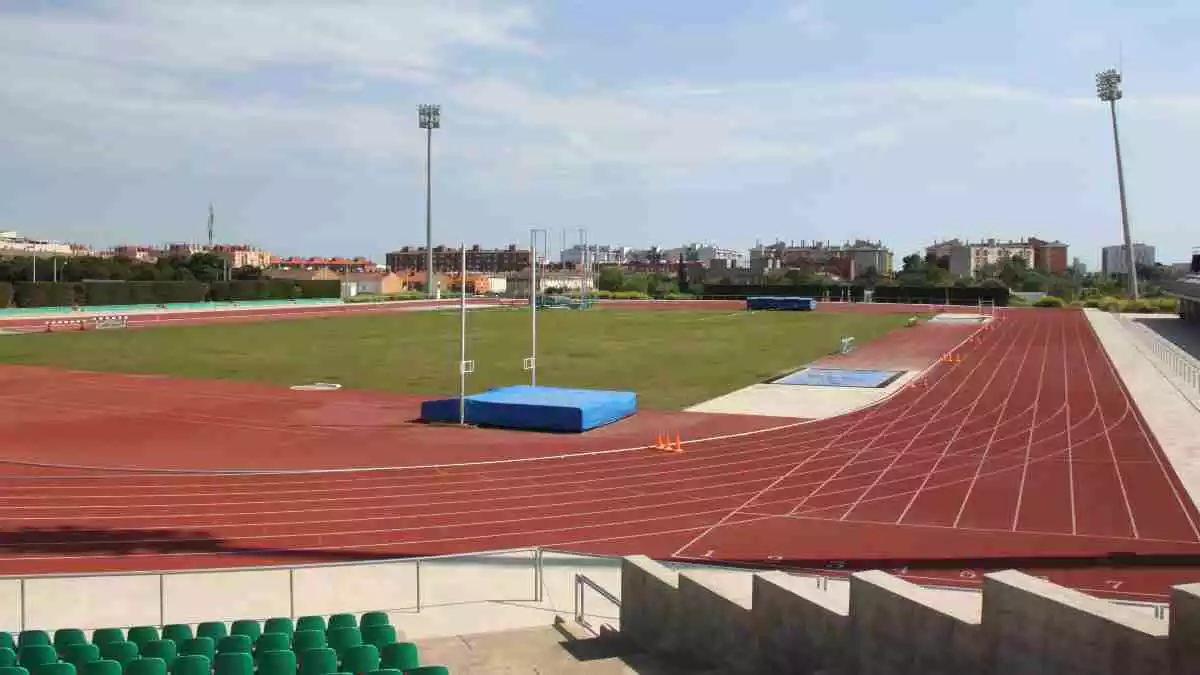 Pla general de l'Estadi d'Atletisme de Campclar, que va ser reformat amb motiu dels Jocs Mediterranis