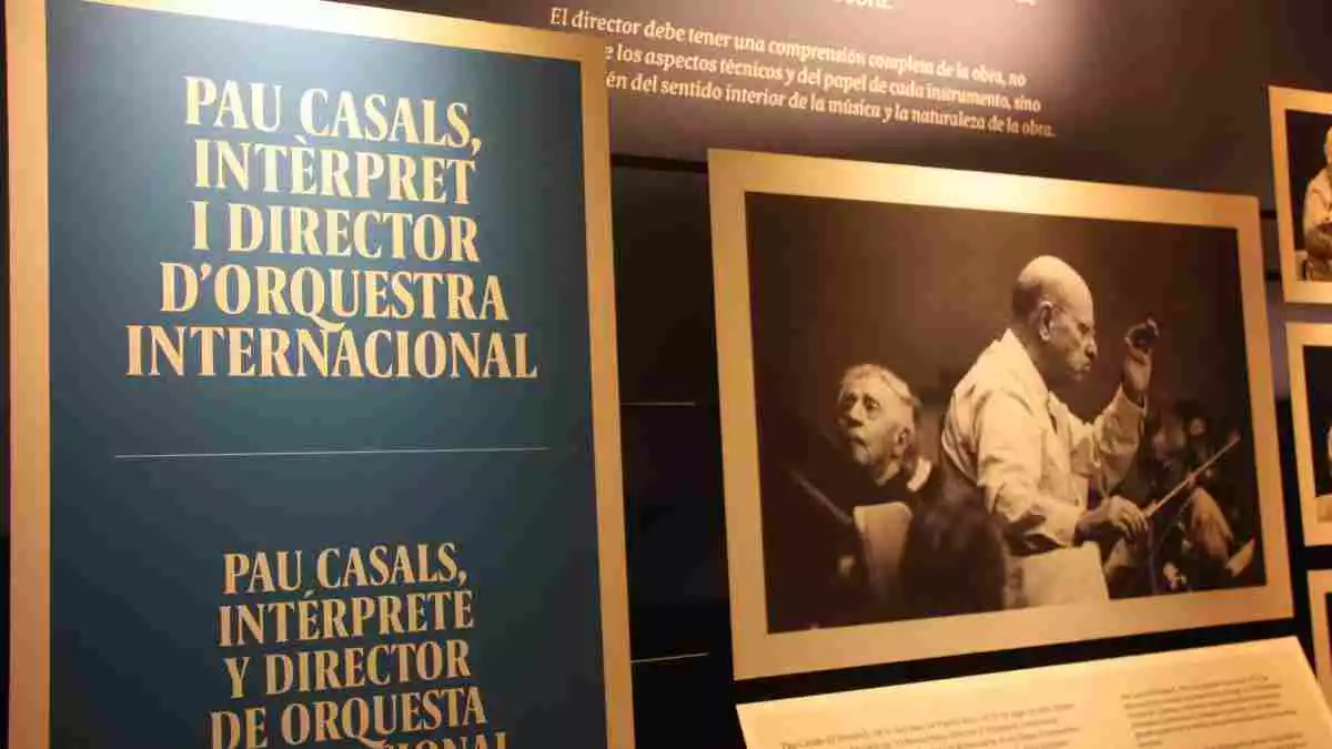 Pla tancat de l'exposició '100 anys Orquestra Pau Casals. Excel·lència musical i compromís social’