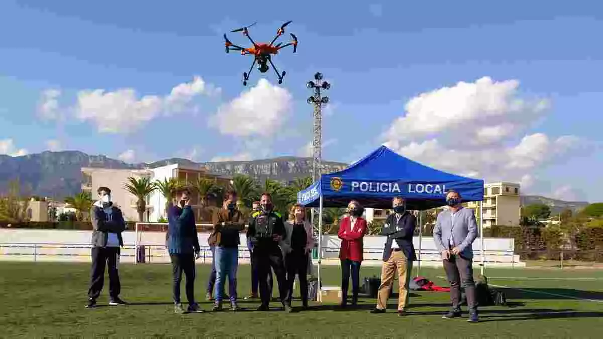 Imatge del dron de la Policia Local de Vandellòs i l'Hospitalet de l'Infant