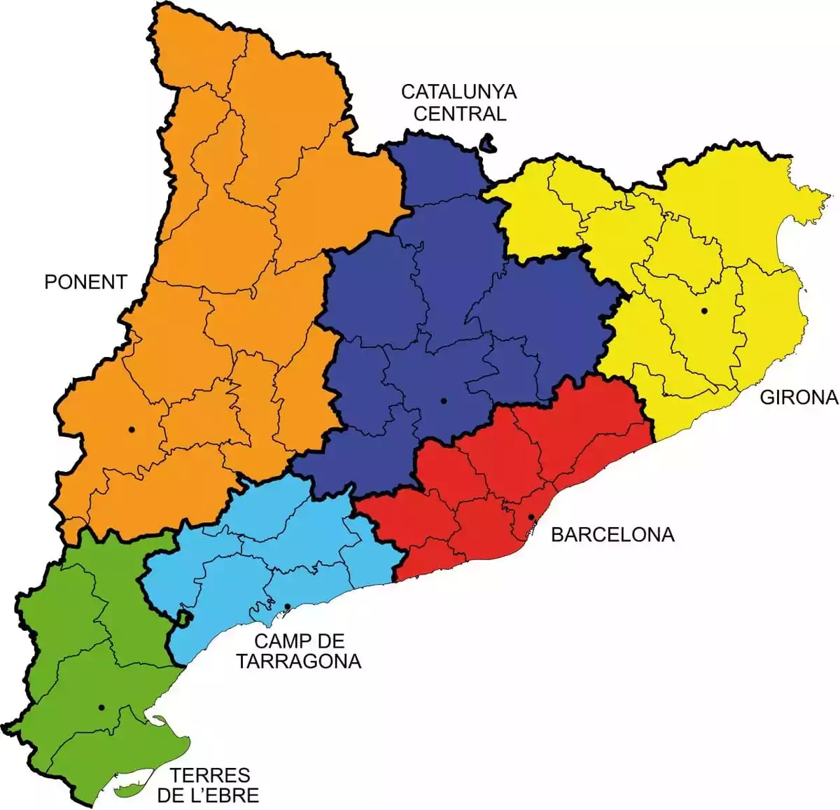 Mapa de Vegueries de Catalunya