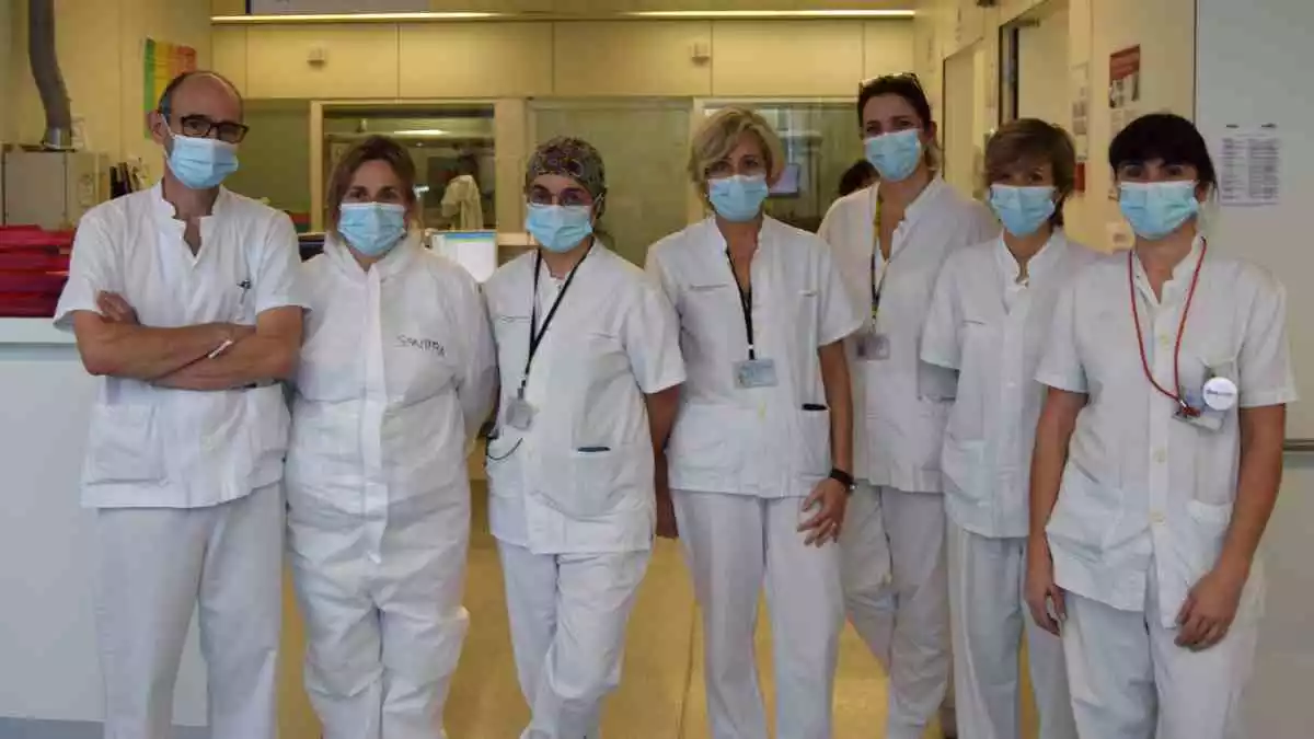 Un grup de treballadors de l'Hospital Sant Joan de Reus