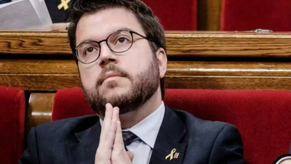 Pere Aragonès, en una imatge d'arxiu al Parlament.