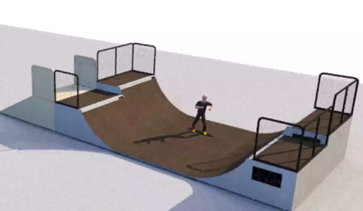Els nous mòduls que es posaran a la pista d'skate de l'Arboç.