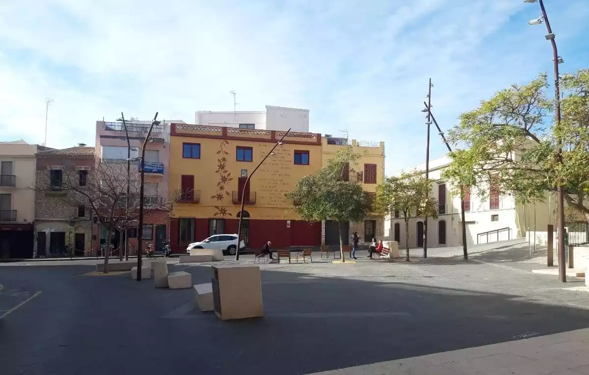 La plaça de Catalunya de Calafell.