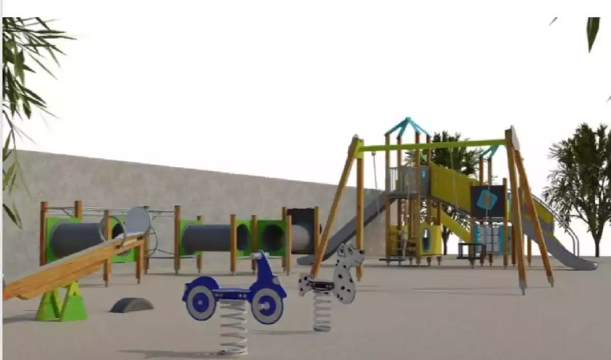 Imatge de la nova àrea infantil del Parc de Santa Llúcia.