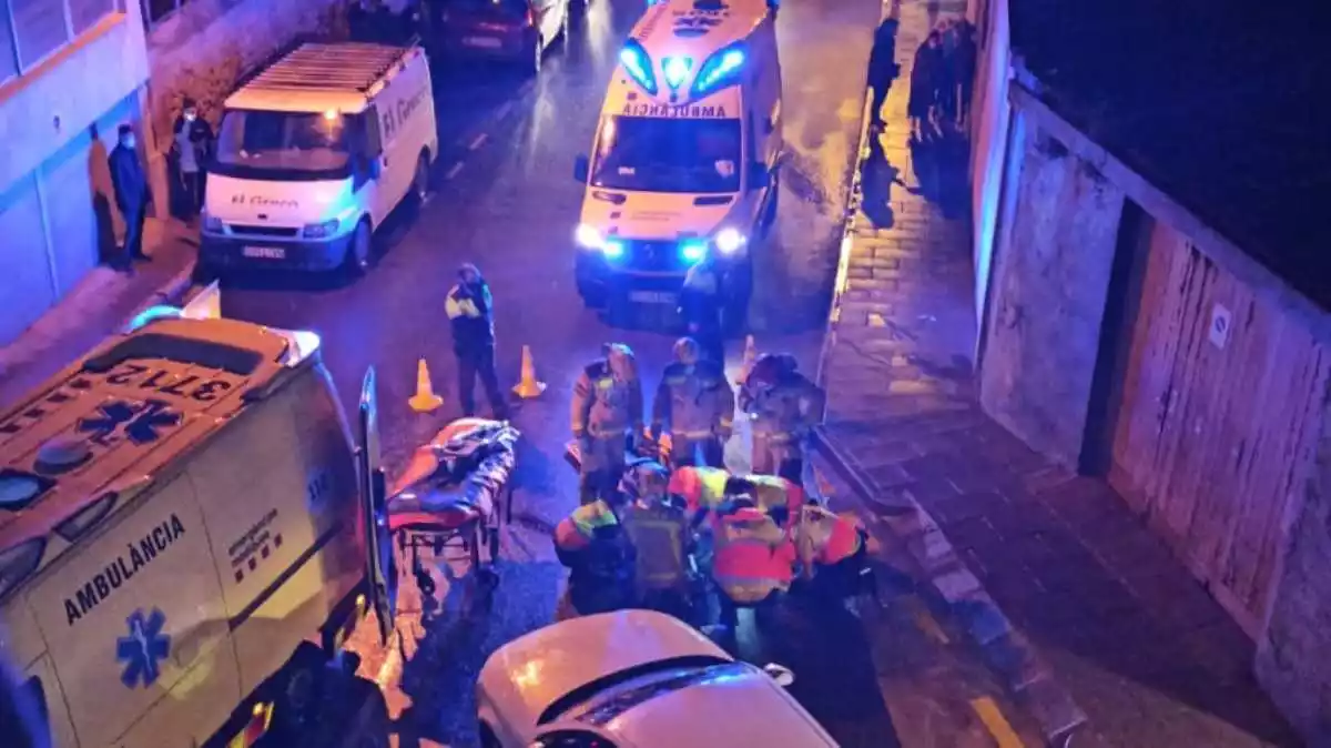 Imatge de l'atropellament entre el carrer Major i el carrer Centcelles de Constantí