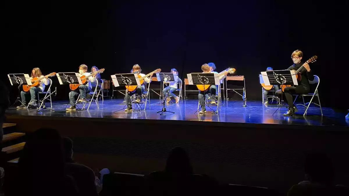Imatge d'un dels concerts els alumnes de l'Escola de Música del Morell