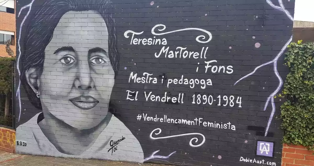 Mural dedicat a Teresina Martorell al Vendrell.