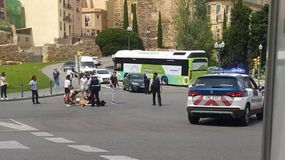 Accident a la plaça de la Unesco de Tarragona