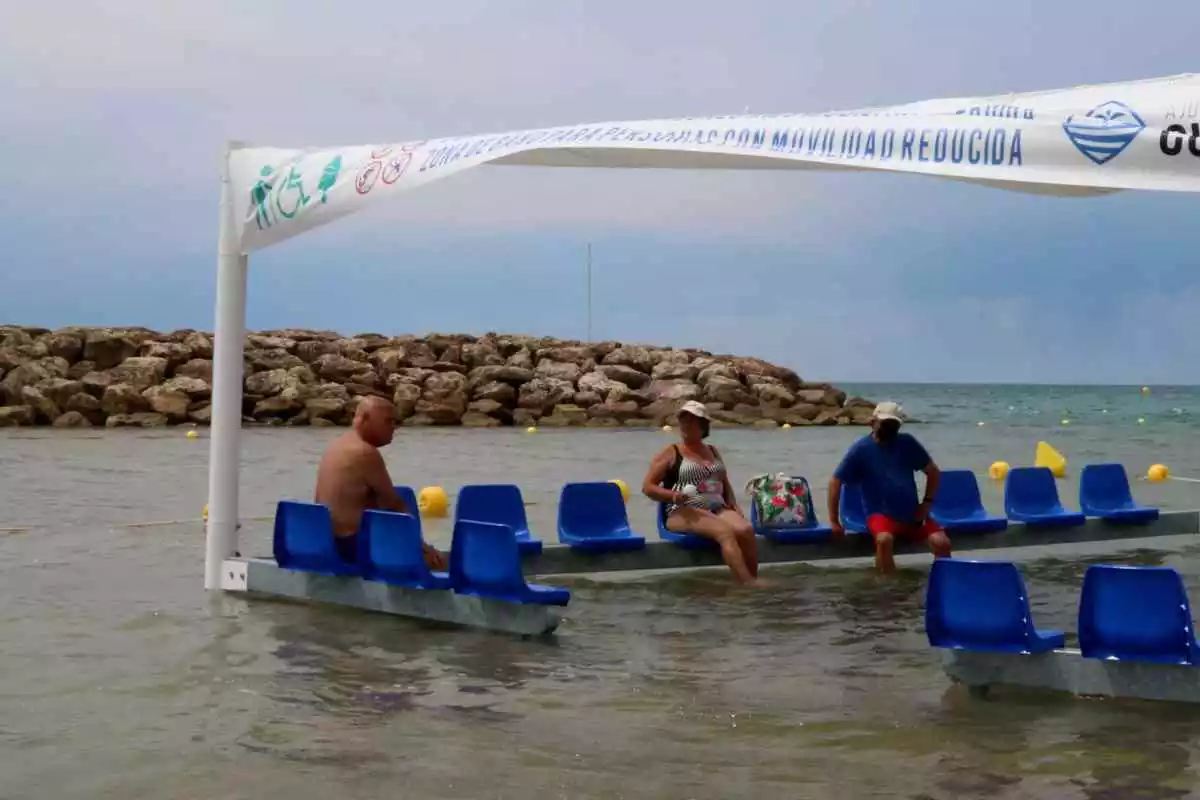 Pla general de la nova àrea de bany de la platja de Cunit accessible per a persones amb mobilitat reduïda