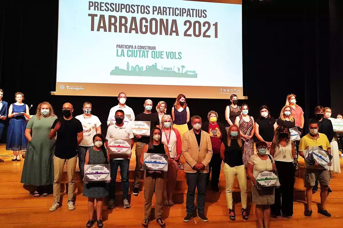 Imatge de l'acte de presentació dels projectes escollits en els pressupostos participatius de Tarragona