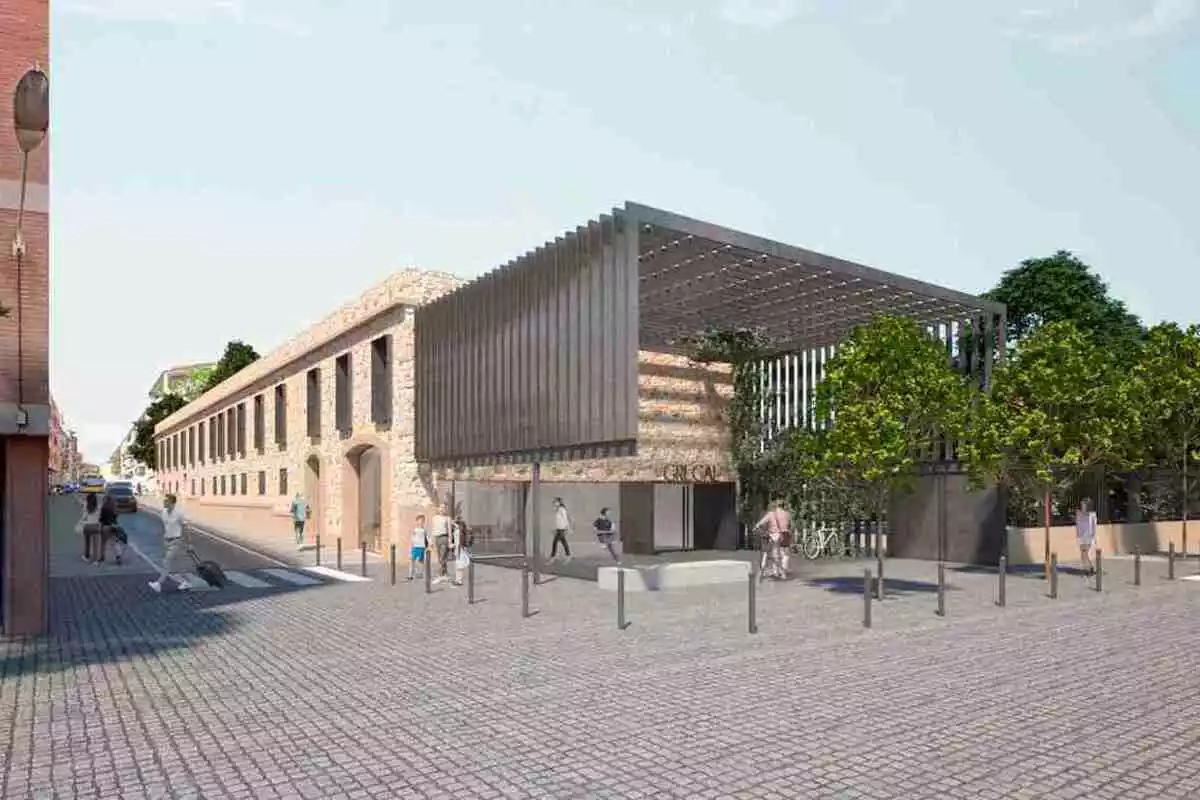 Imatge virtual del futur Centre Cívic Gregal, a la cantonada entre el carrer de Castellvell i el de Gaudí