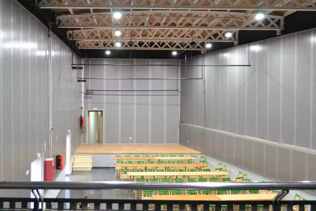 La sala polivalent de la Palma de Reus després de les obres del 2019