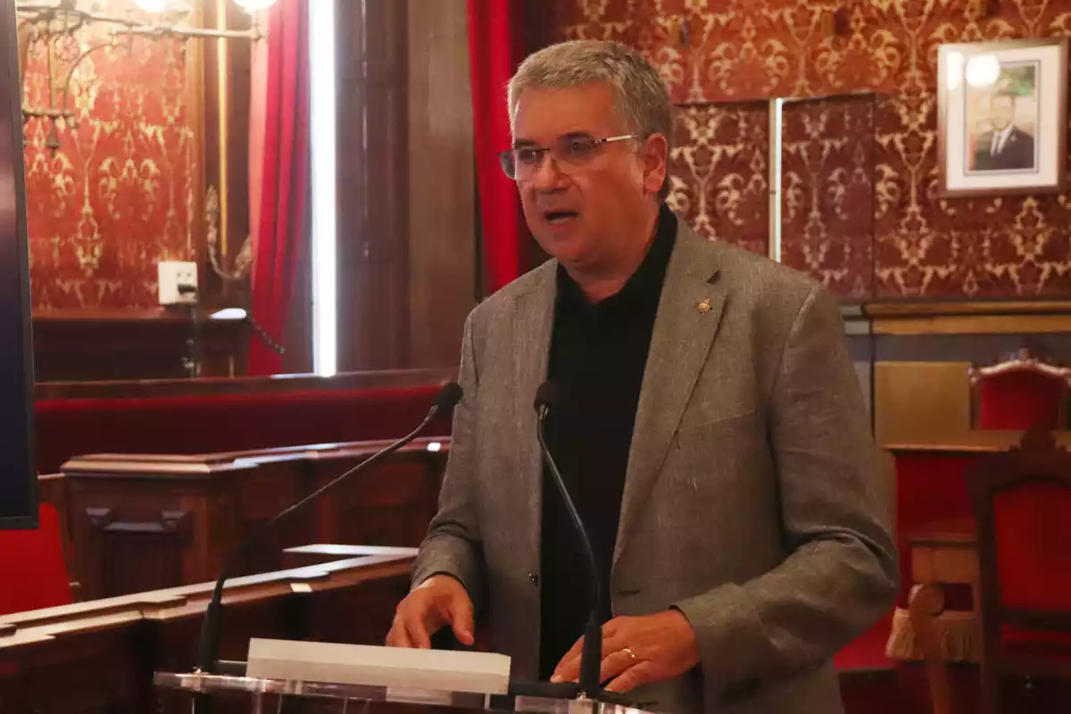L'alcalde de Tarragona, Pau Ricomà, durant la presentació del balanç de turisme del 2021