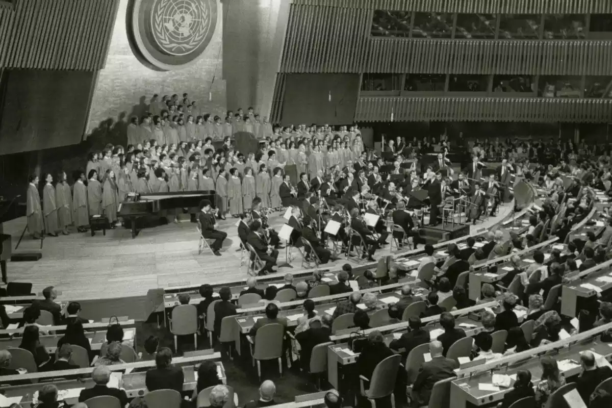 Pau Casals, a les Nacions Unides.