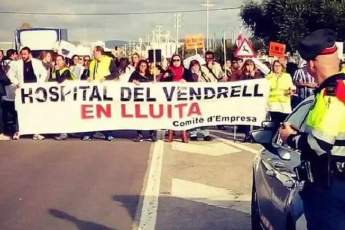Protesta del comitè d'empresa de l'Hospital del Vendrell.