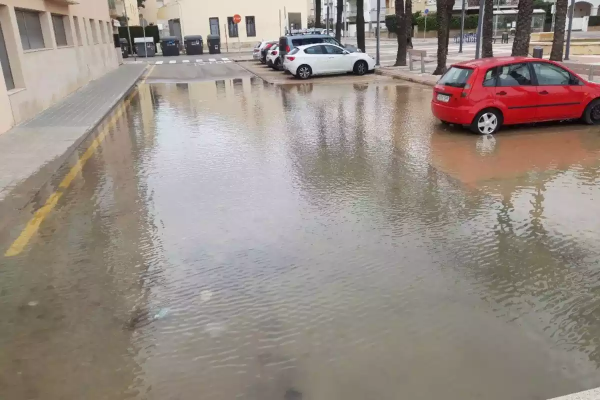La plaça de Sant Salvador, inundada.