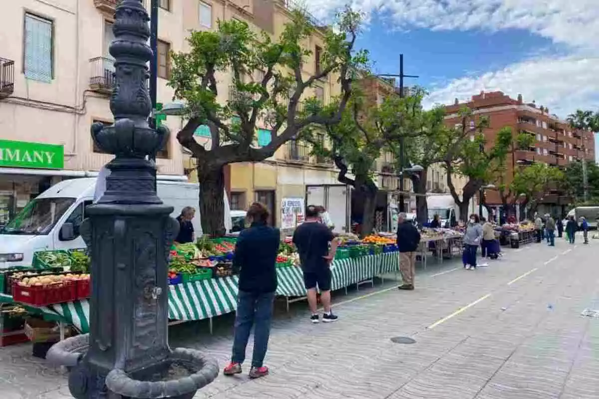 Parades d'un mercat a Valls