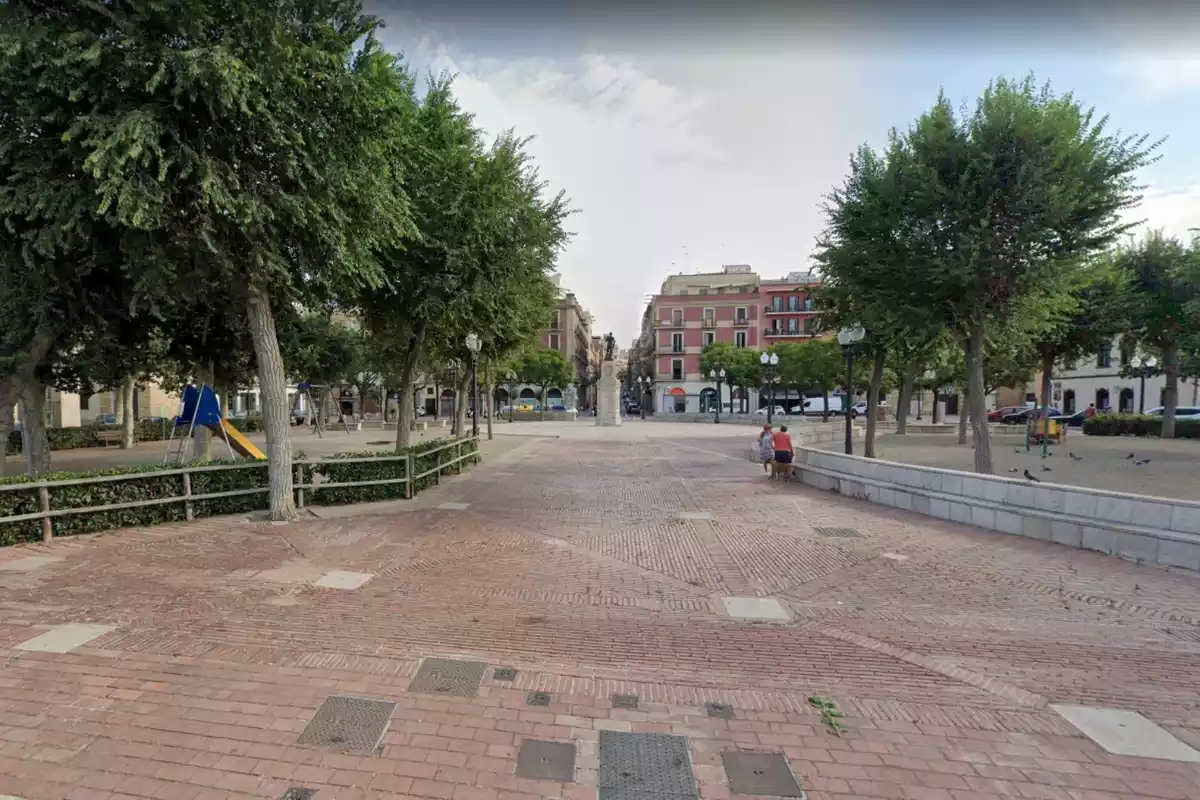 Imatge de la plaça dels Carros de Tarragona, a la Part Baixa de la ciutat