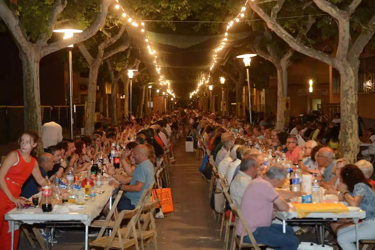 Imatge del sopar popular de la Festa Major del Morell de l'any 2019
