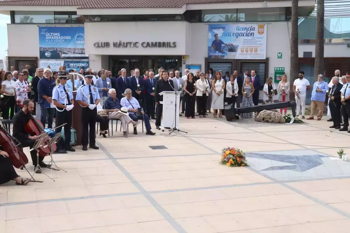 Imatge d'un moment de l'acte d'homenatge a les víctimes de l'atemptat de Cambrils del 18 d'agost del 2017