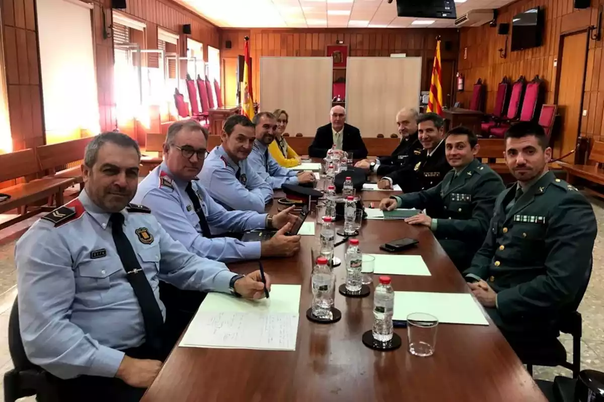 Imatge de la reunió de la Junta Provincial de Seguretat de Tarragona
