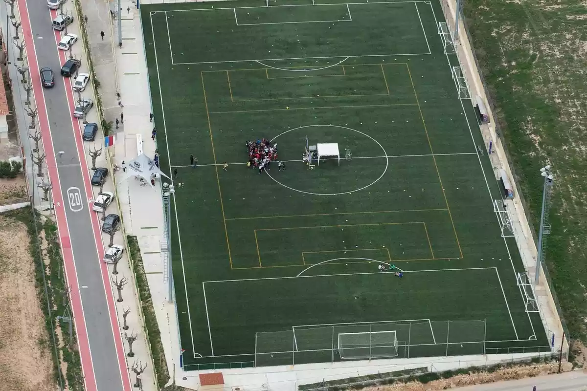 El camp de futbol municipal de la Bisbal.