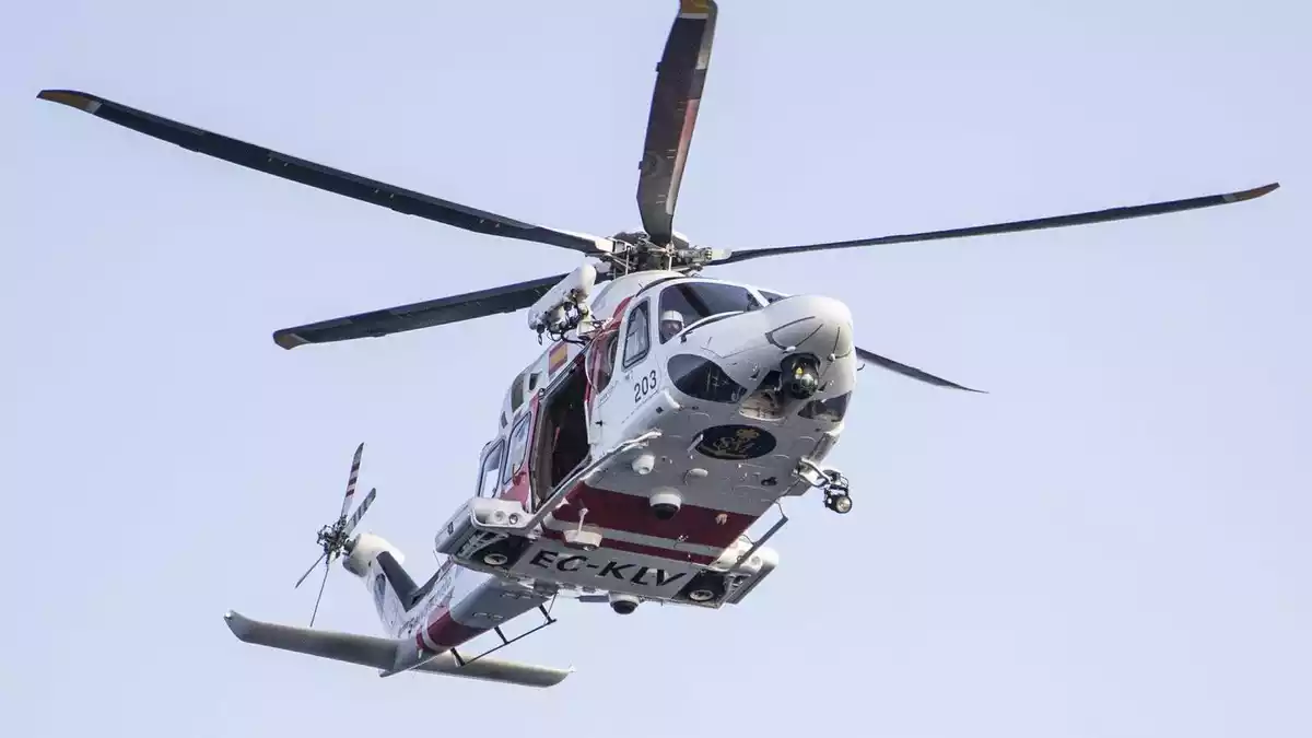 Imatge de l'helicòpter Helimer 203, de Salvament Marítim