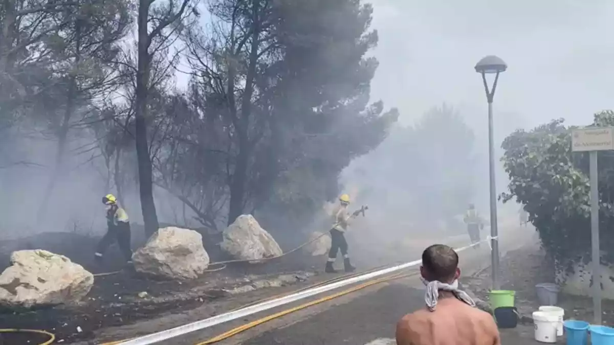 Imatge d'un incendi a Calafell