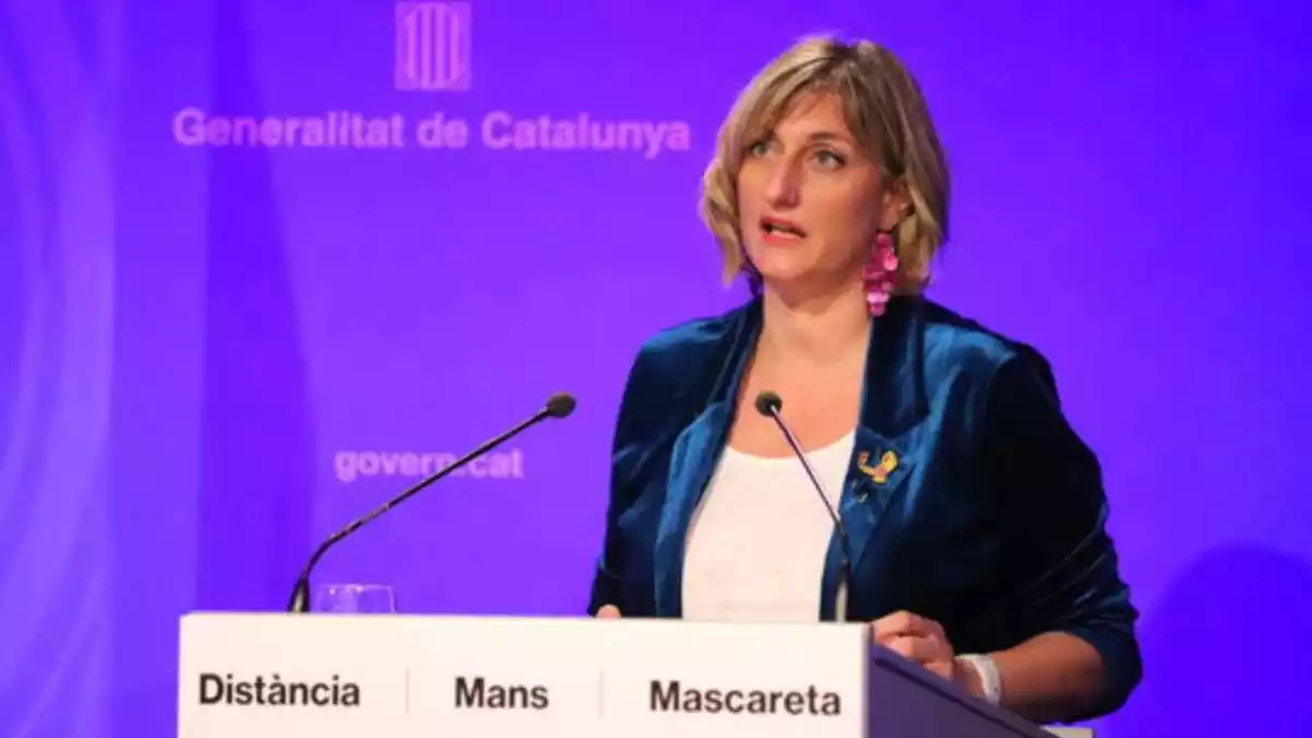 La consellera de Salut, Alba Vergés, durant una roda de premsa