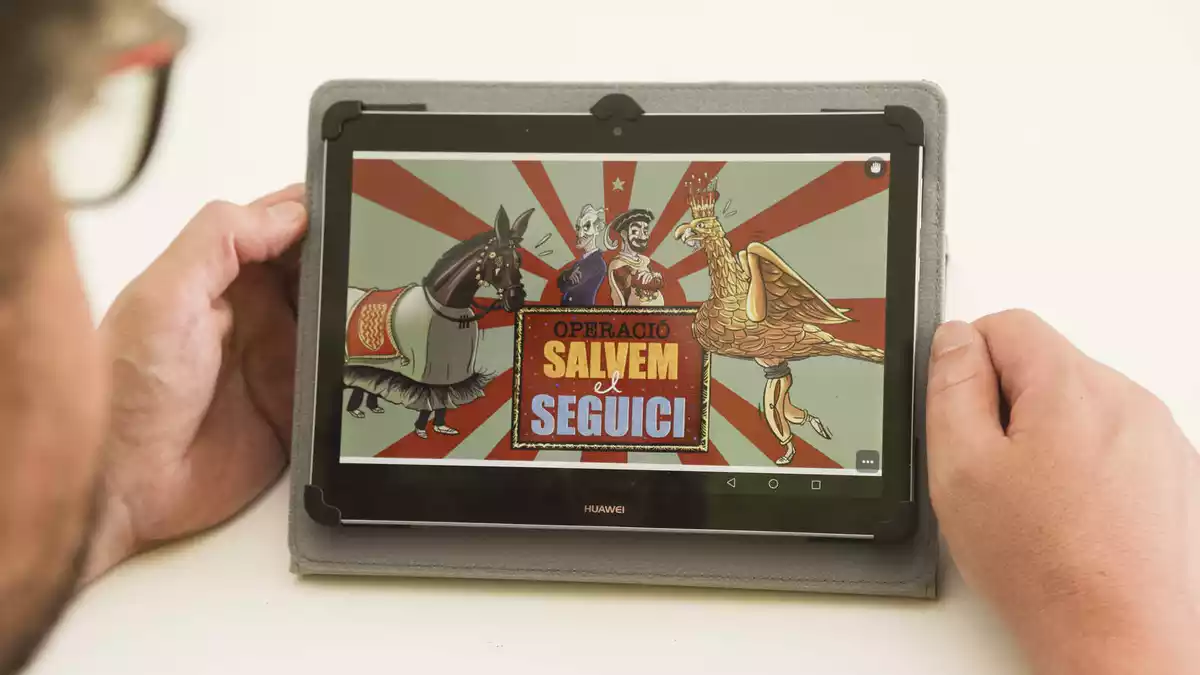 Imatge de Jordi Salvadó amb «Salvem el Seguici», el joc en línia per Santa Tecla 2020
